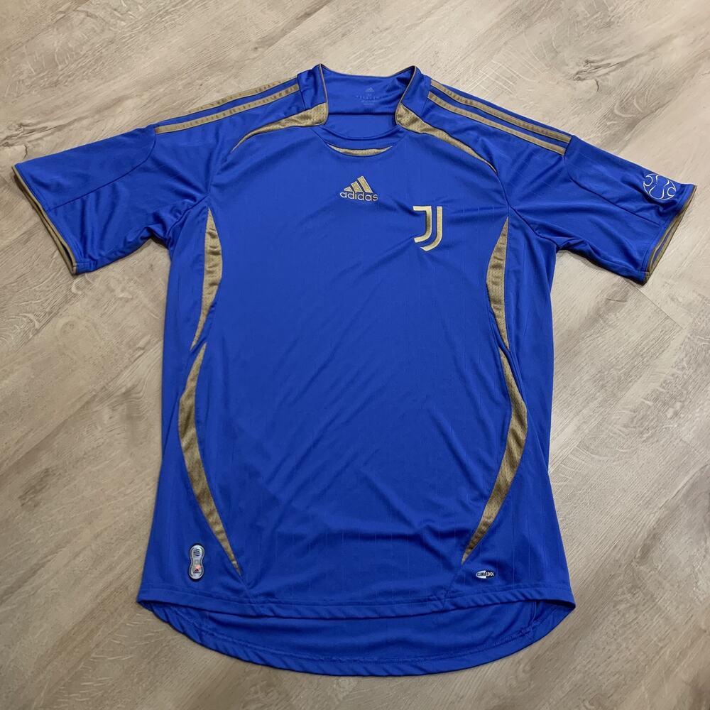 Adidas Juventus Teamgeist Soccer Jersey 2021/2022 Men's Medium M Blue Gold JJ